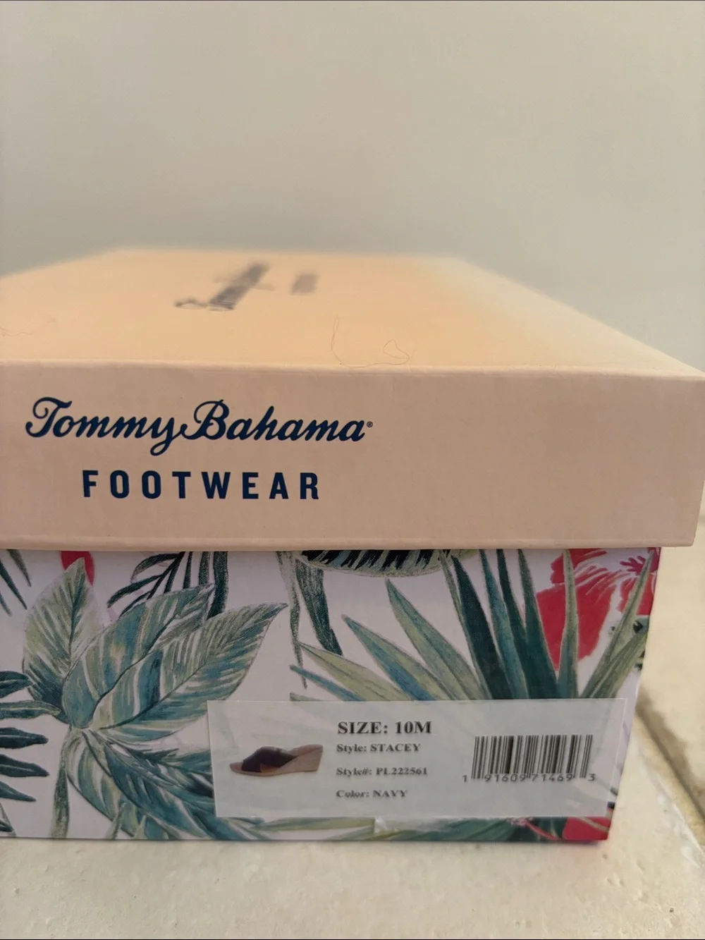 Tommy Bahama Navy Suede Wedge Sandals